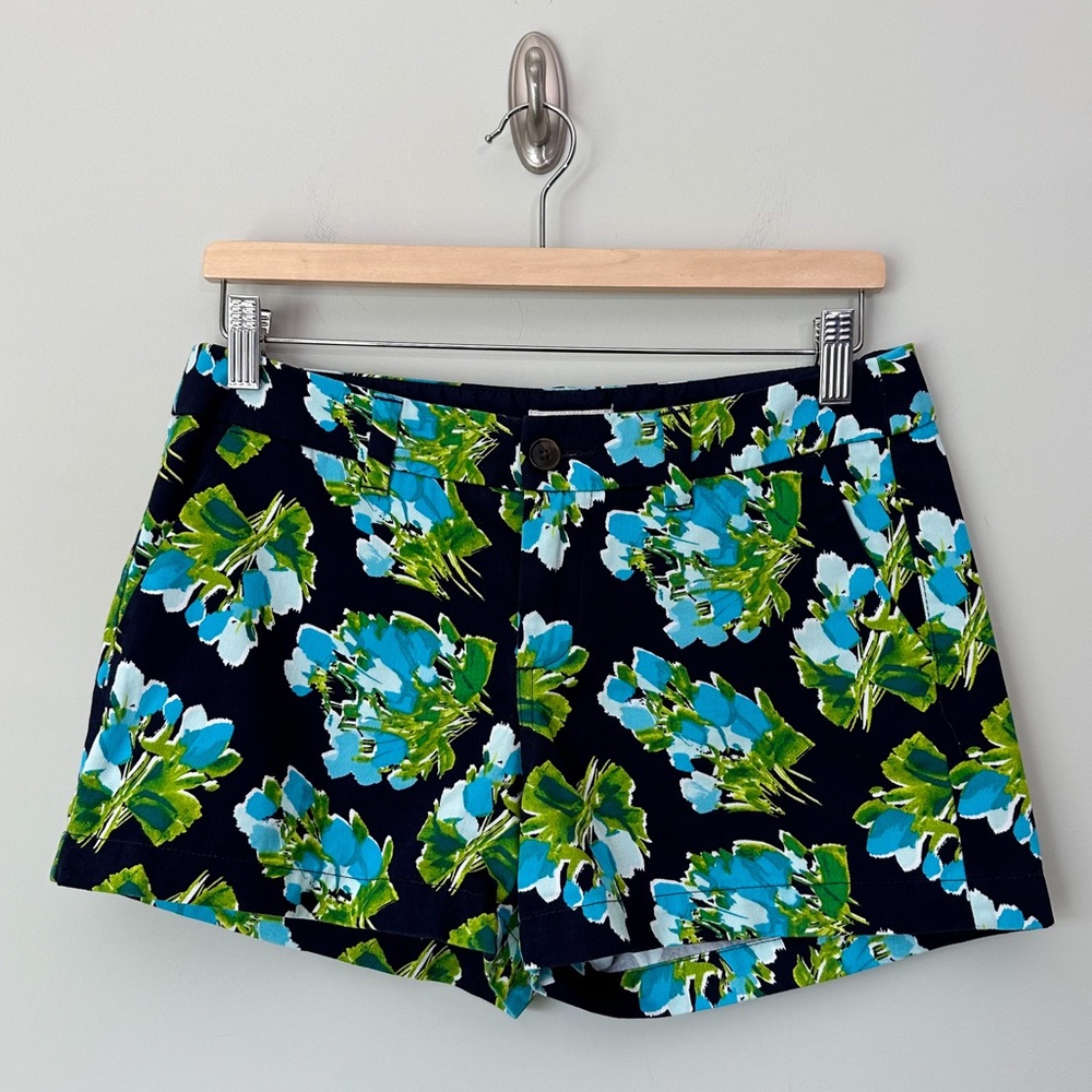 Vintage Merona Navy Blue Floral Shorts